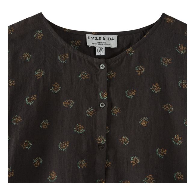 Floral Blouse - Women’s Collection  | Charcoal grey