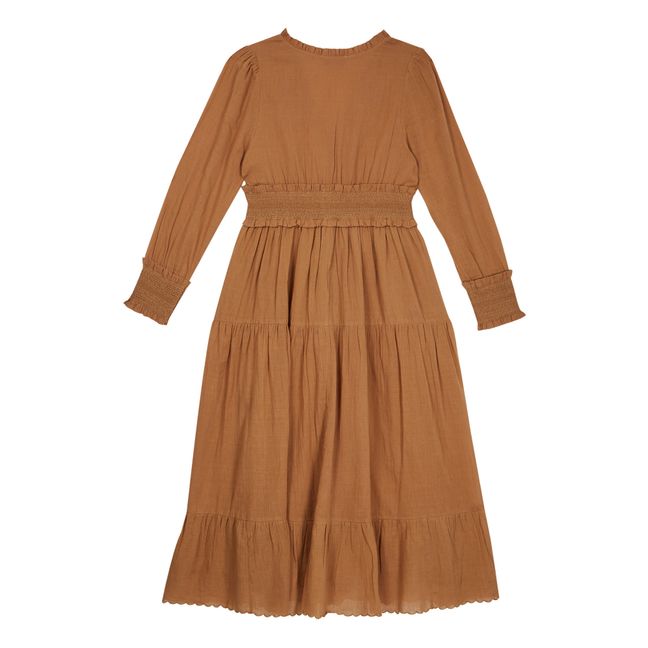 Vintage Kleid - Damenkollektion  | Kamelbraun