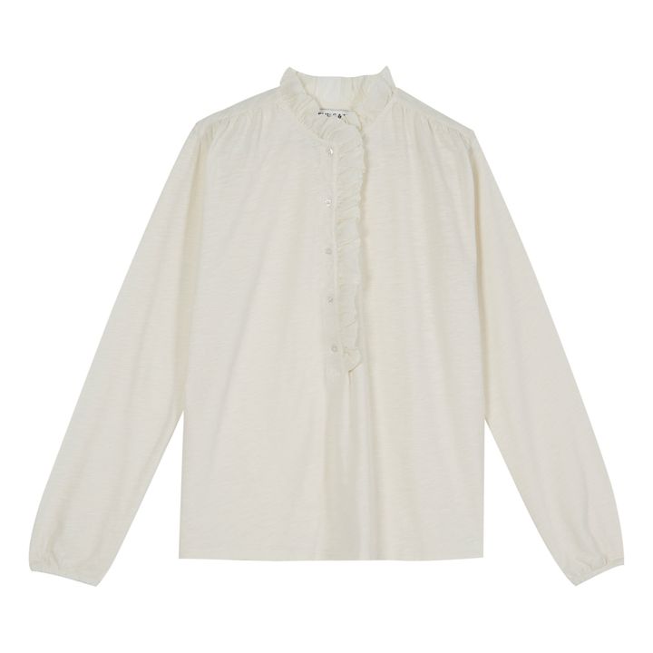 Organic Cotton Button-Up T-shirt - Women’s Collection - Crudo- Imagen del producto n°0