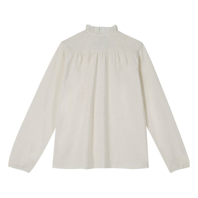 Organic Cotton Button-Up T-shirt - Women’s Collection - Ecru