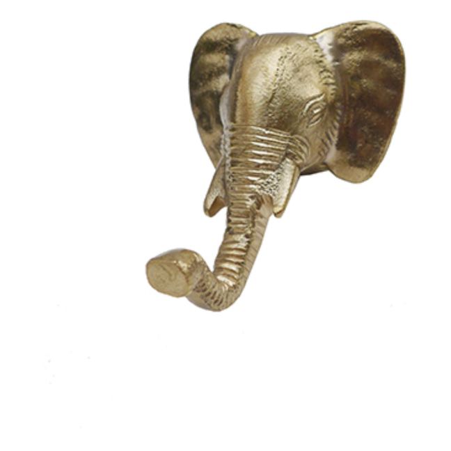 Billy Elephant Brass Coat Hook Gold