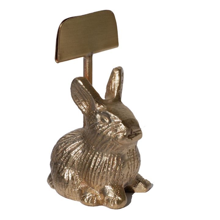 Porte-carte en laiton mat Raffy Rabbit | Gold- Image produit n°0