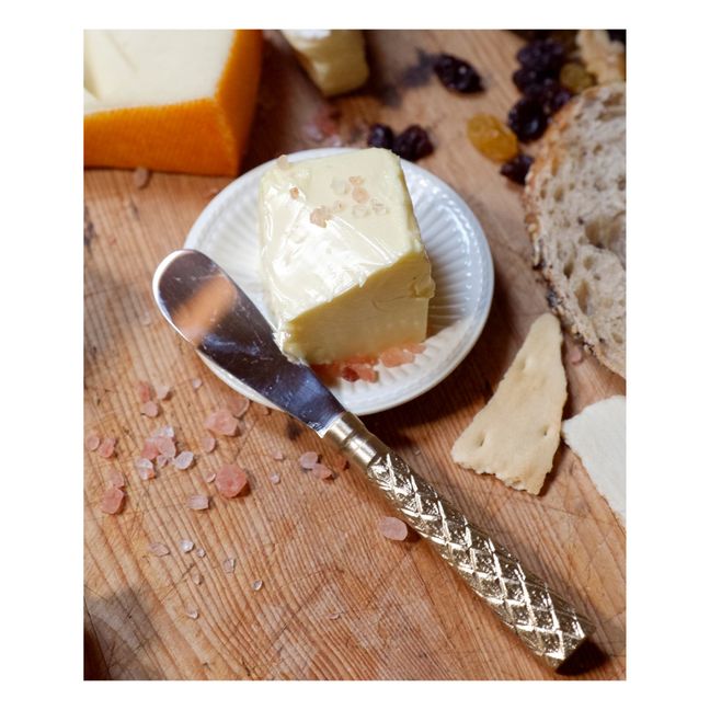 Chameli Matte Brass Butter Knife | Gold
