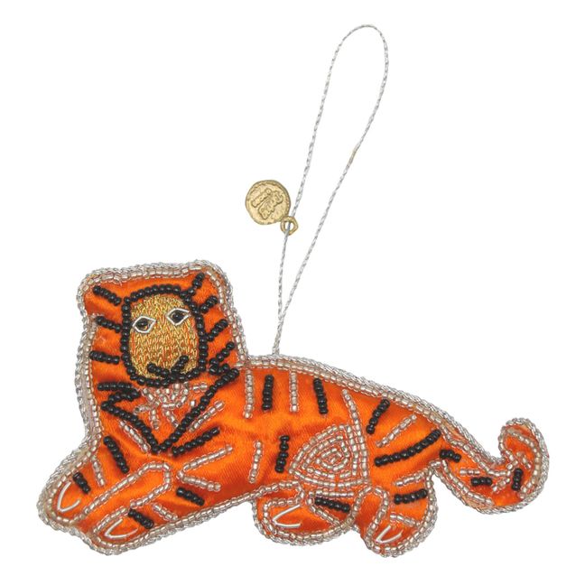 Sleepy Tiger Decoration | Orange