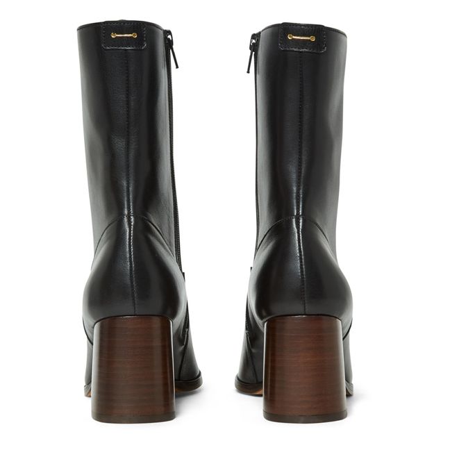 Gabrielle Leather Boots Black