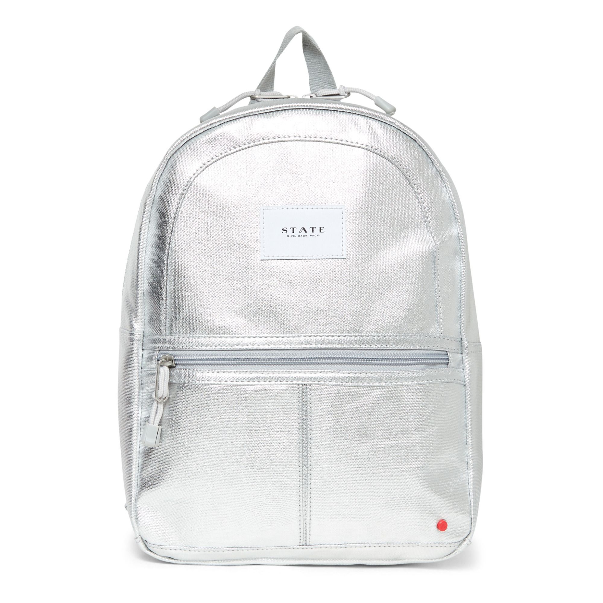 State Bags Kane Kids Mini Backpack in Metallic Silver