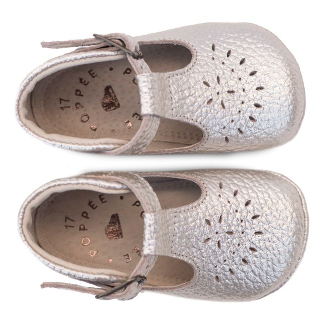 Pantofole Minimilton con barra a T | Argento