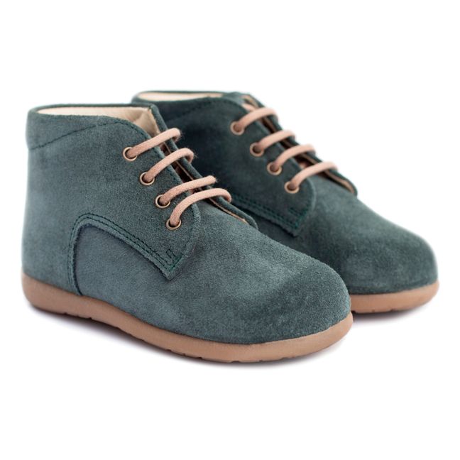 Birthday Suede Ankle Boots Verde Oscuro