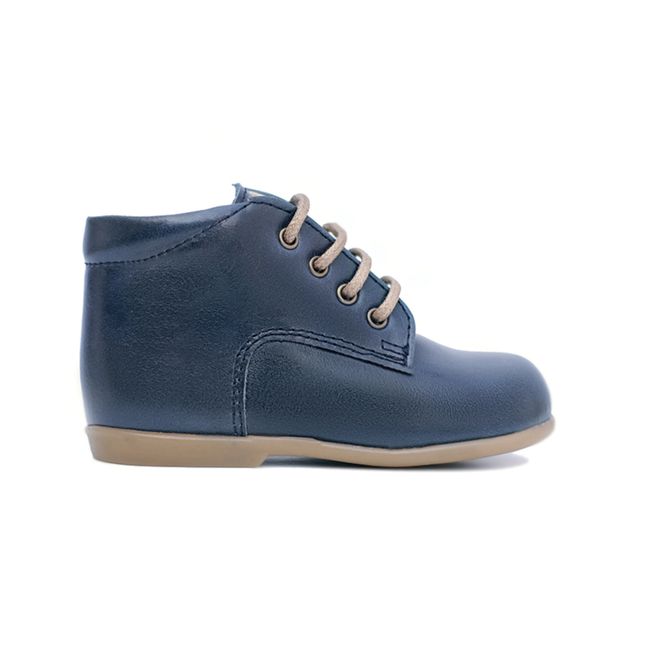 Birthday Leather Ankle Boots | Pfauenblau