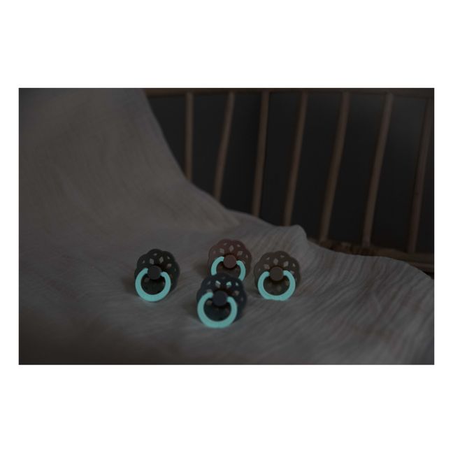 Tétines phosphorescentes en caoutchouc naturel Bohème - Set de 2 | Blush