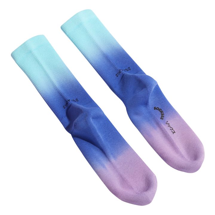 Organic Cotton Tie-Dye Socks Blue- Product image n°2