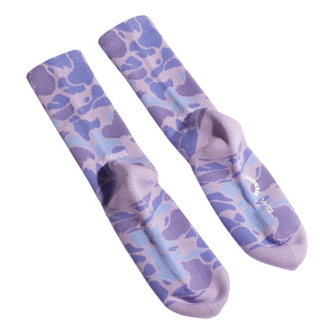 Organic Cotton Camo Socks Purple