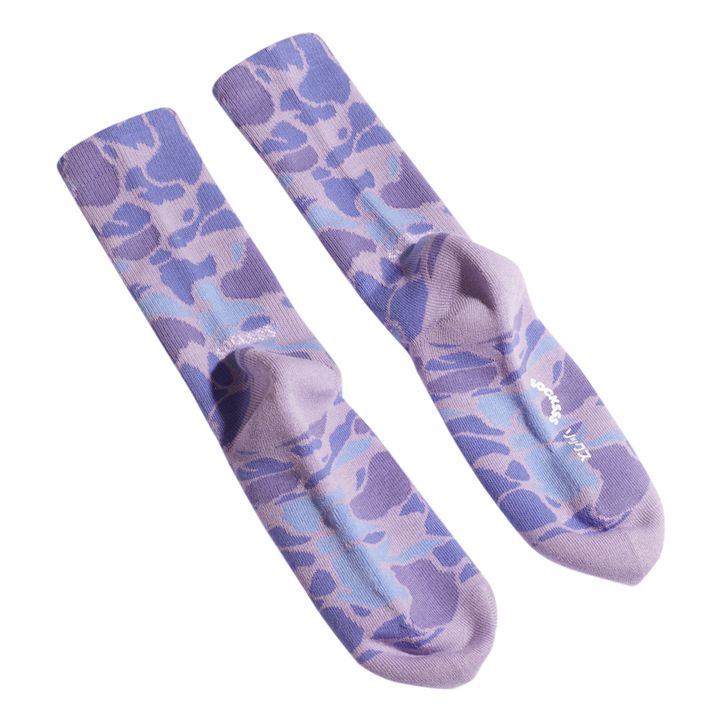 Organic Cotton Camo Socks Purple- Product image n°2