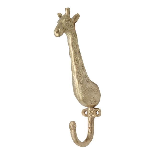 Gancio in ottone, modello: Gloria la piccola giraffa Girafe | Gold