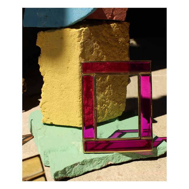 Bonnie Brass and Glass Photo Frame | Pink