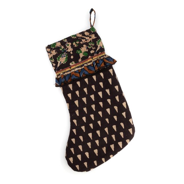 Botte de Noël en coton | Noir