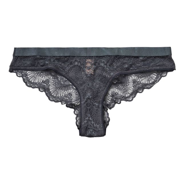 Codie Zestroke Scalloped Briefs | Negro
