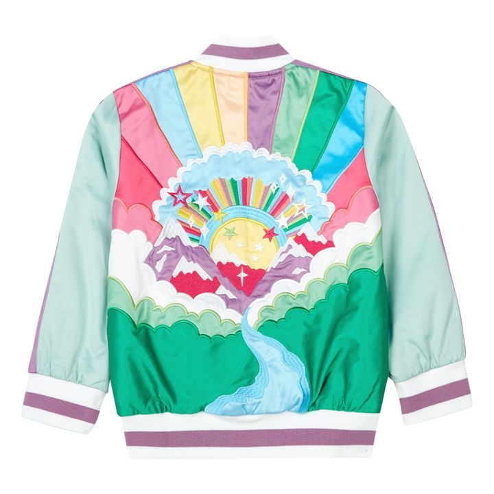 Embroidered Star Satin Jacket Pink- Product image n°2