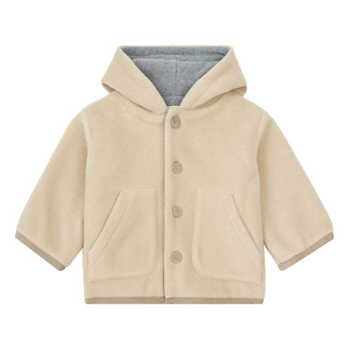 Lined Polar Fleece Coat | Beige- Product image n°0
