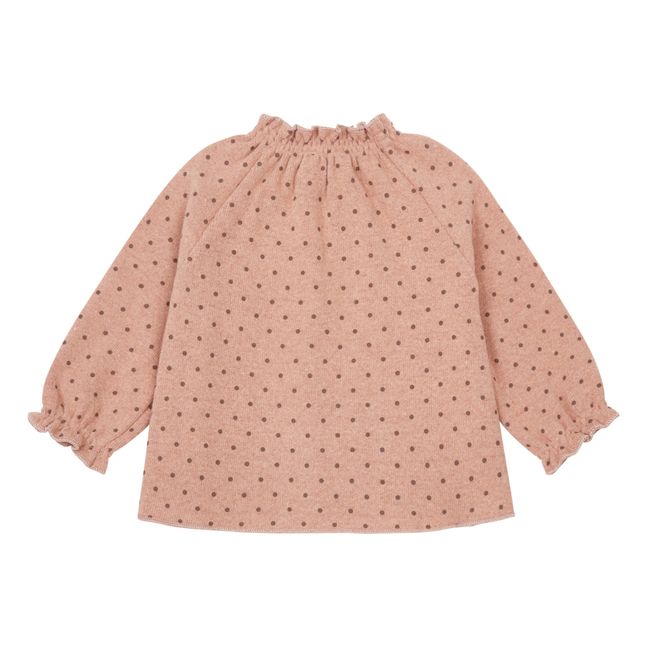 Pull Maille Pois Rose