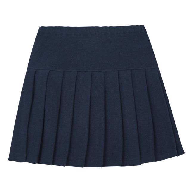 Knit Skirt Navy blue