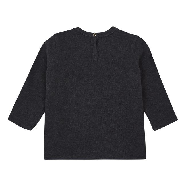 Pull Maille Poche Gris anthracite