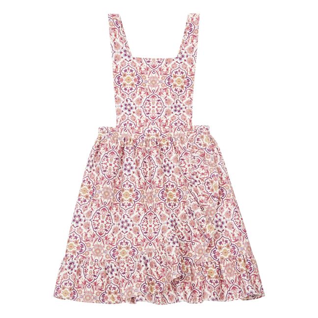 Floral Corduroy Apron Dress | Pink