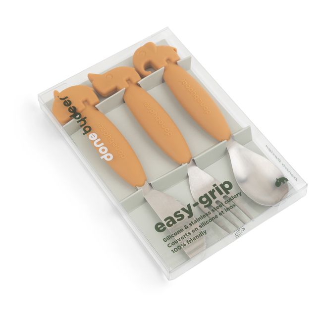 Deer Friends Easy-Grip Cutlery | Amarillo Mostaza