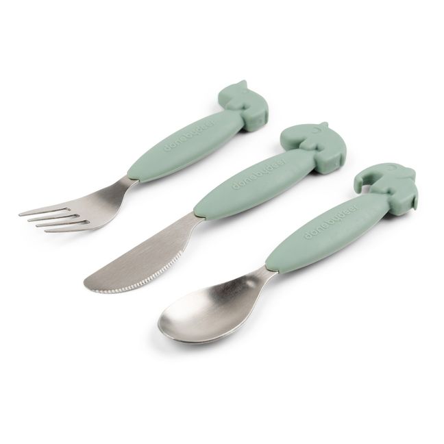 Couverts Easy-grip Deer friends | Vert
