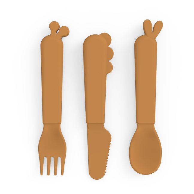 Kiddish Deer Friends Cutlery | Mustard
