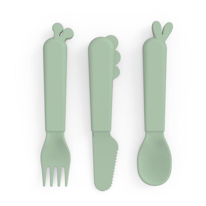 Kiddish Deer Friends Cutlery | Verde- Imagen del producto n°0