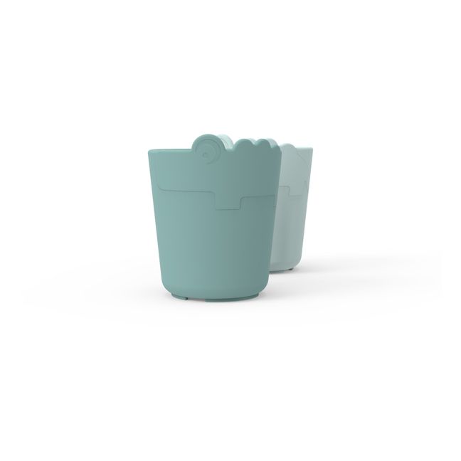 Tazza, modello: Croco Kiddish - Set di 2 | Blu