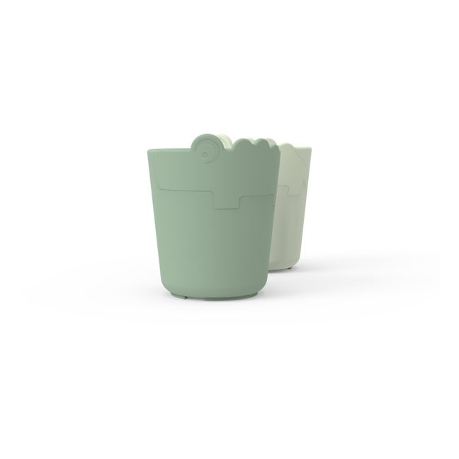 Croco Kiddish Cups - Set of 2 Verde
