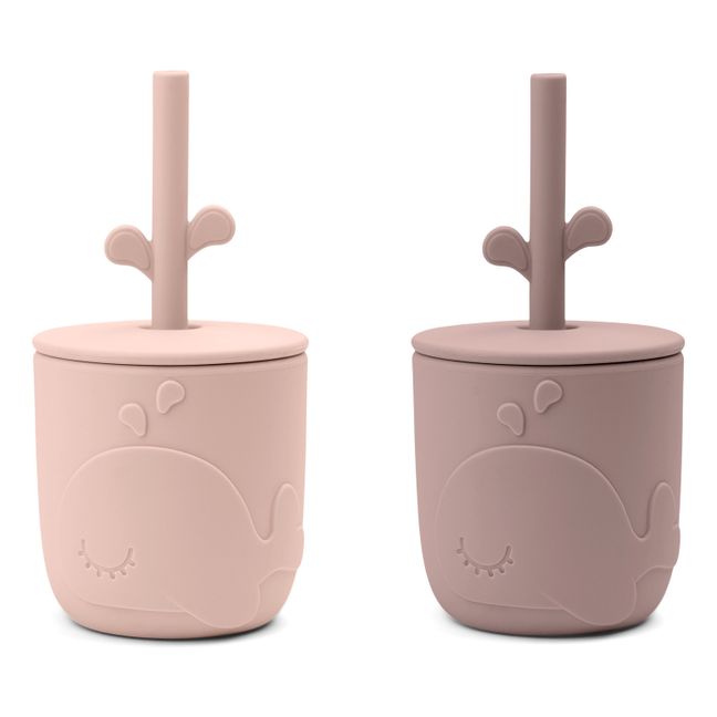 Wally Cups with Straws - Set of 2 Pink
