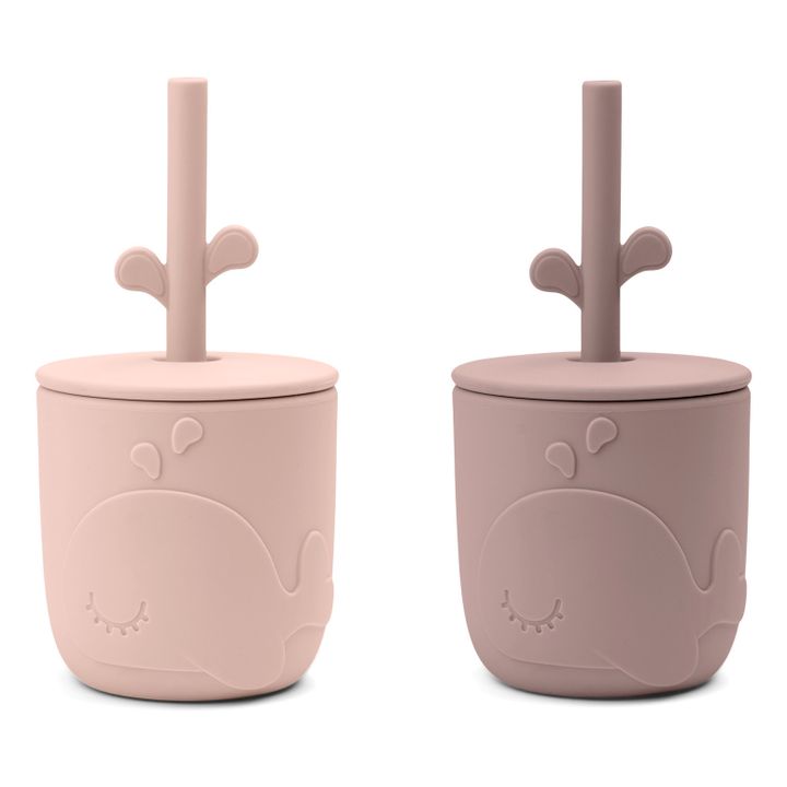 Wally Cups with Straws - Set of 2 | Rosa- Imagen del producto n°0
