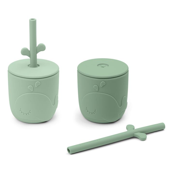 Wally cup and straw - Set of 2 | Verde- Imagen del producto n°2
