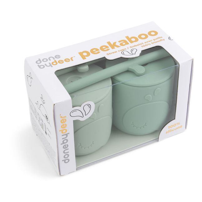Gobelet et paille Wally - Set de 2 | Vert