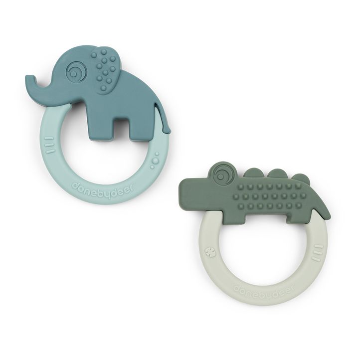 Deer Teething Rings - Set of 2 | Green- Product image n°0