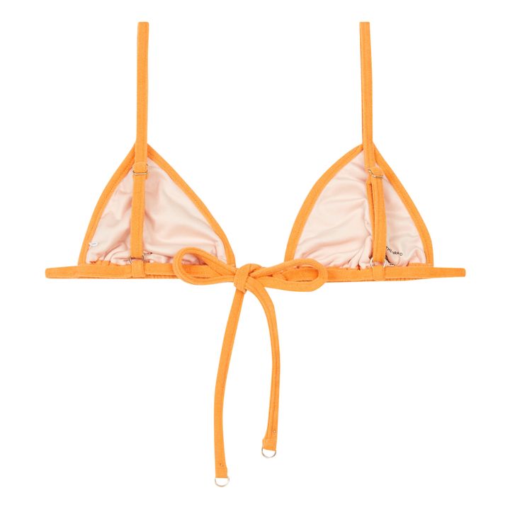 Izzi Terry Cloth Bikini Top | Arancione- Immagine del prodotto n°5