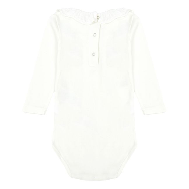 Mail Organic Cotton Collar Babygrow | Ecru