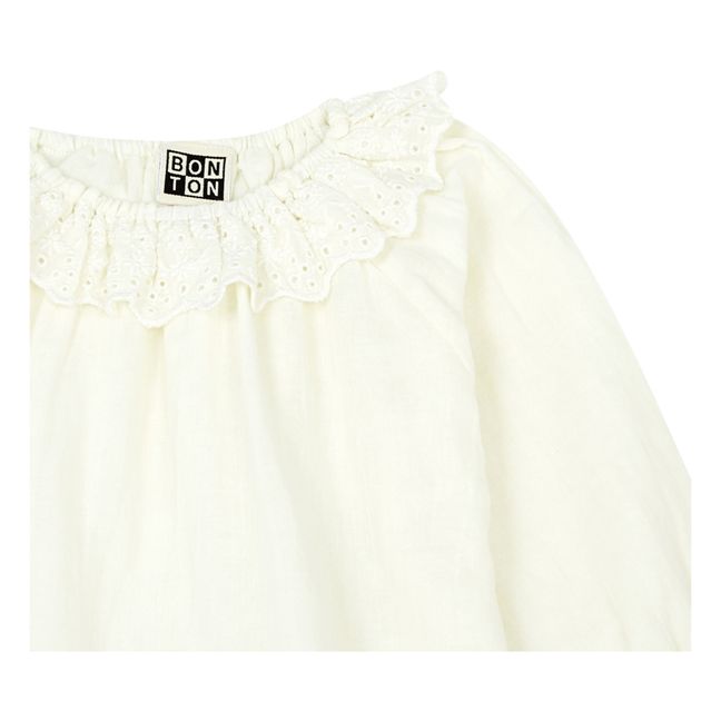 Solane Organic Cotton Muslin Blouse | Ecru
