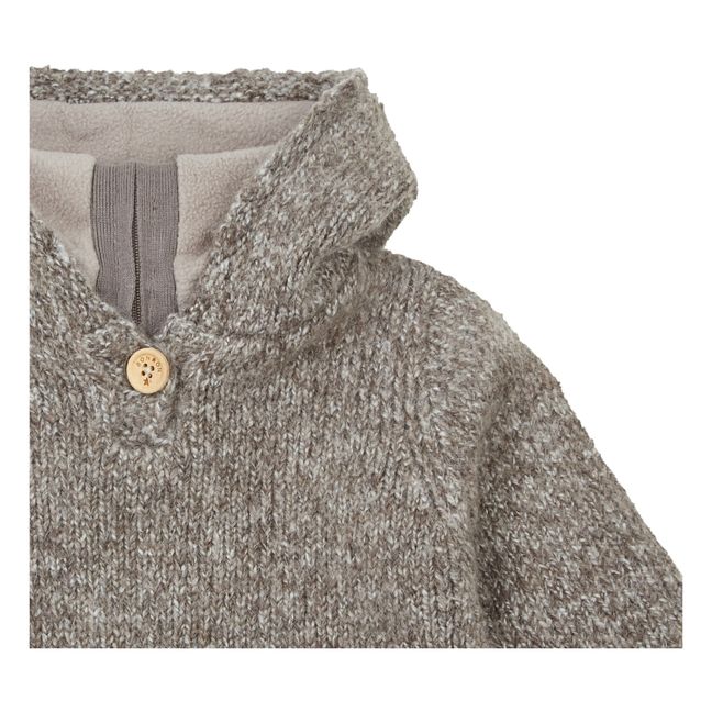 Mamouth Fleece-Lined Hooded Jumper | Taupe brown
