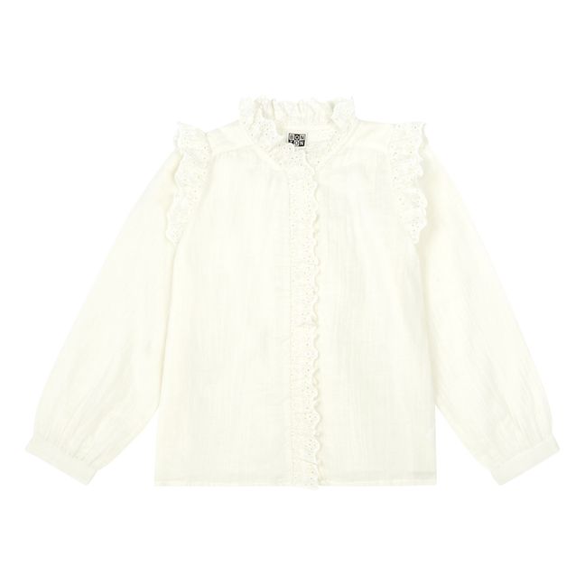 Dory Cotton Muslin Blouse | Ecru