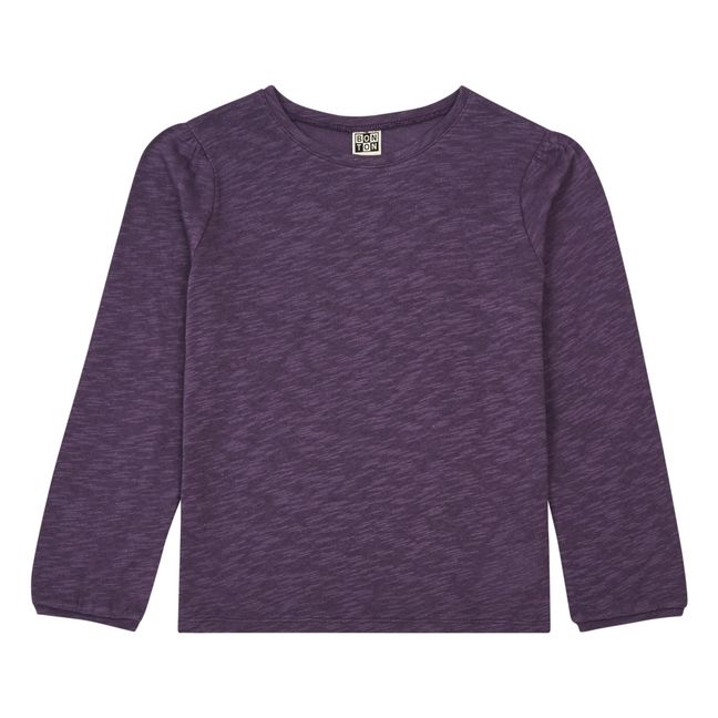 Organic Cotton Slub T-shirt | Purple