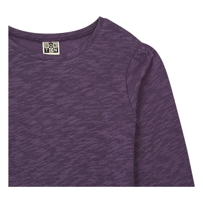 T-Shirt geflammte Bio-Baumwolle | Violett