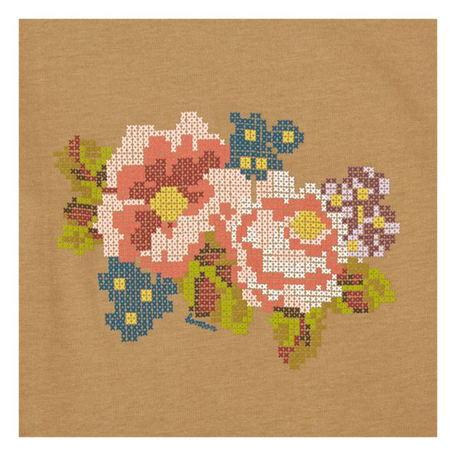 Cotton Flower T-shirt | Kamelbraun