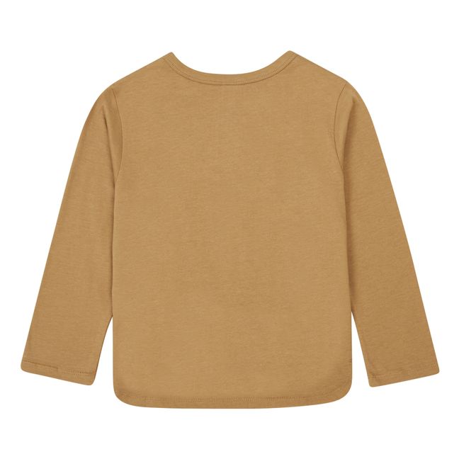 T-Shirt Coton Fleur | Camel