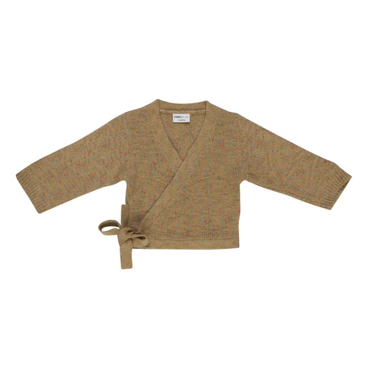 Wrap Over Cardigan | Light brown- Product image n°0