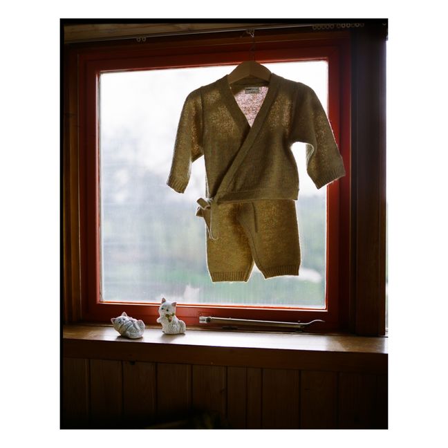 Wrap Over Cardigan | Hellbraun