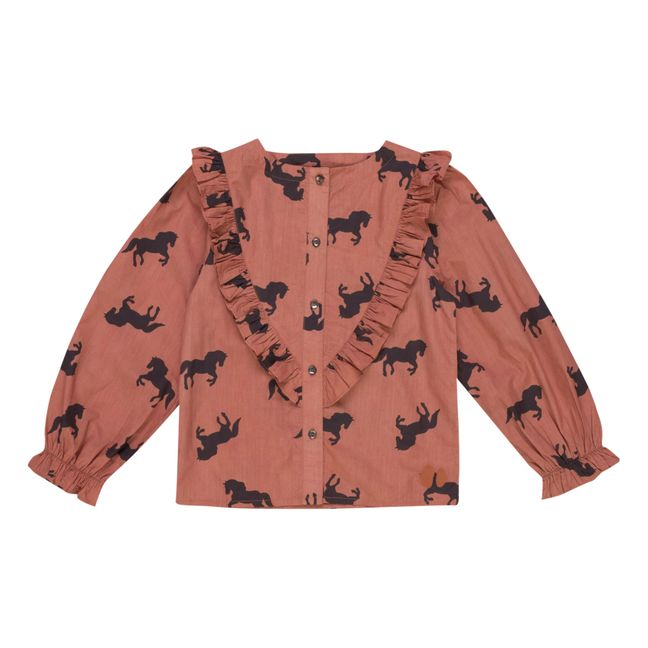 Horse Print Blouse | Rosa